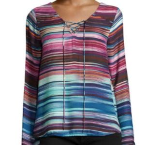 Sanctuary Kinsley Lace Up Blouse; NWOT